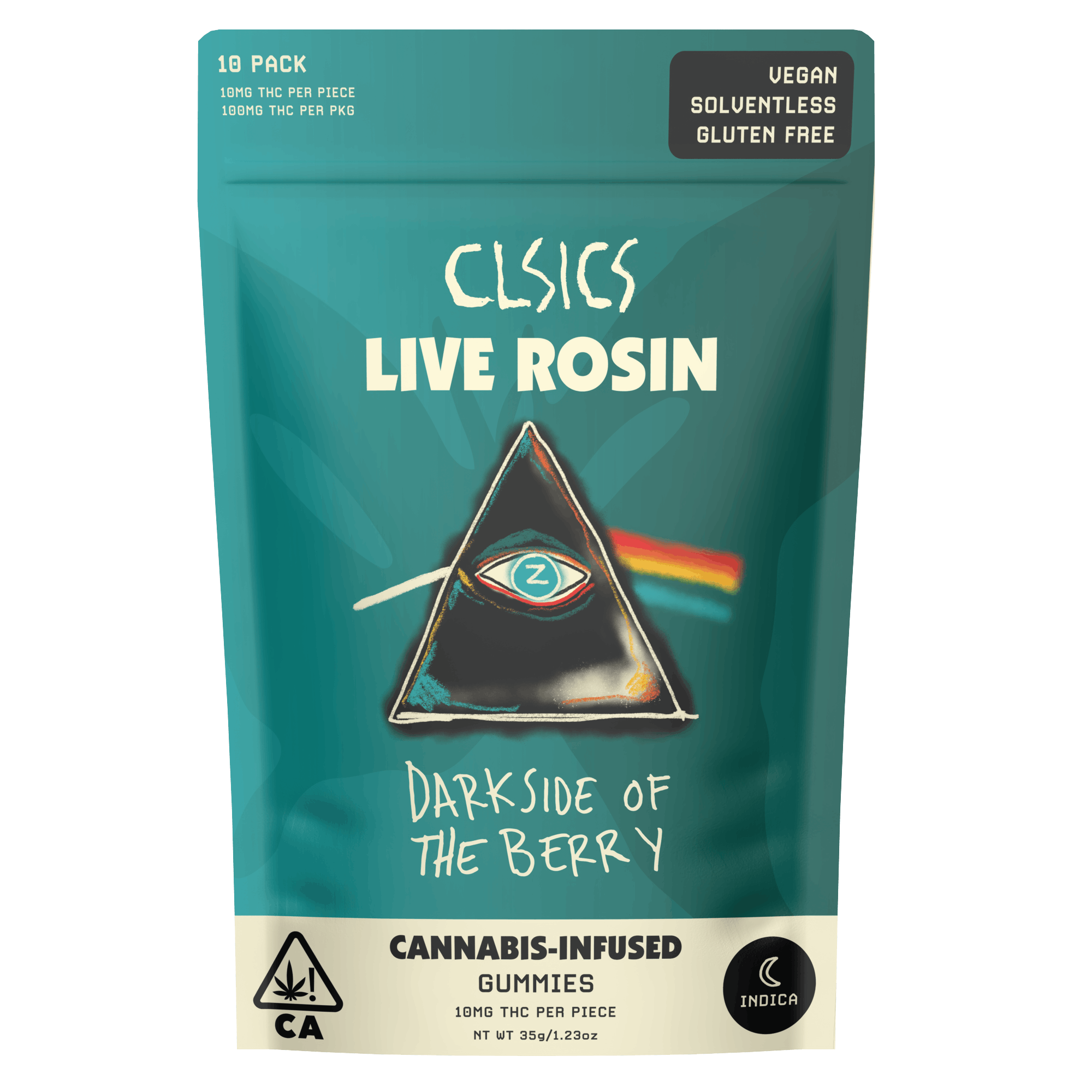 Photograph of product: CLSICS - Berry Prism Live Rosin Gummies 10pk - 100mg