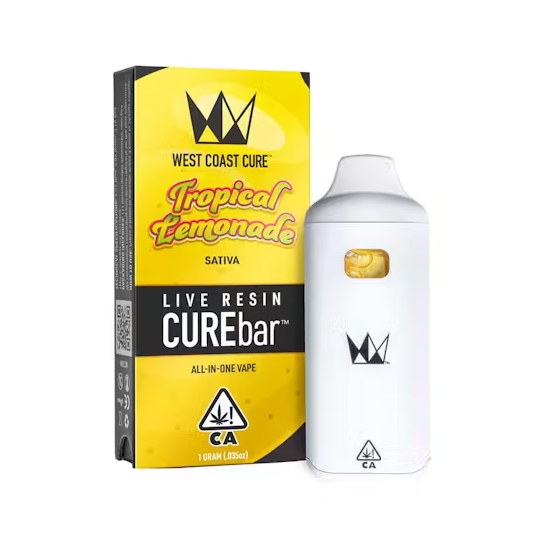 Photograph of product: WCC Tropical Lemonade Live Resin CureBar Ready To Use Vape (S) 1g