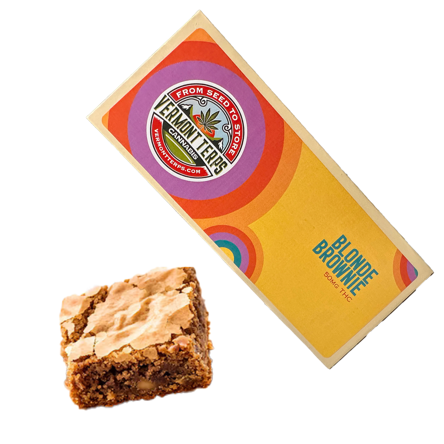 Photograph of Product: Blondie Brownies | 50mg THC | Vermont Terps Cannabis