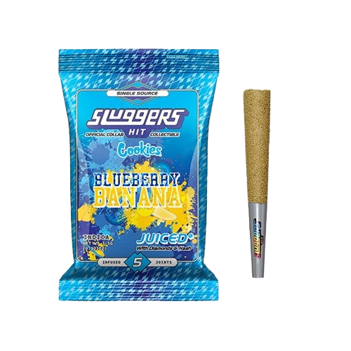 Photograph of product: Sluggers | Blueberry Banana Mini Pre-Rolls (5 Pack) | 3.5g