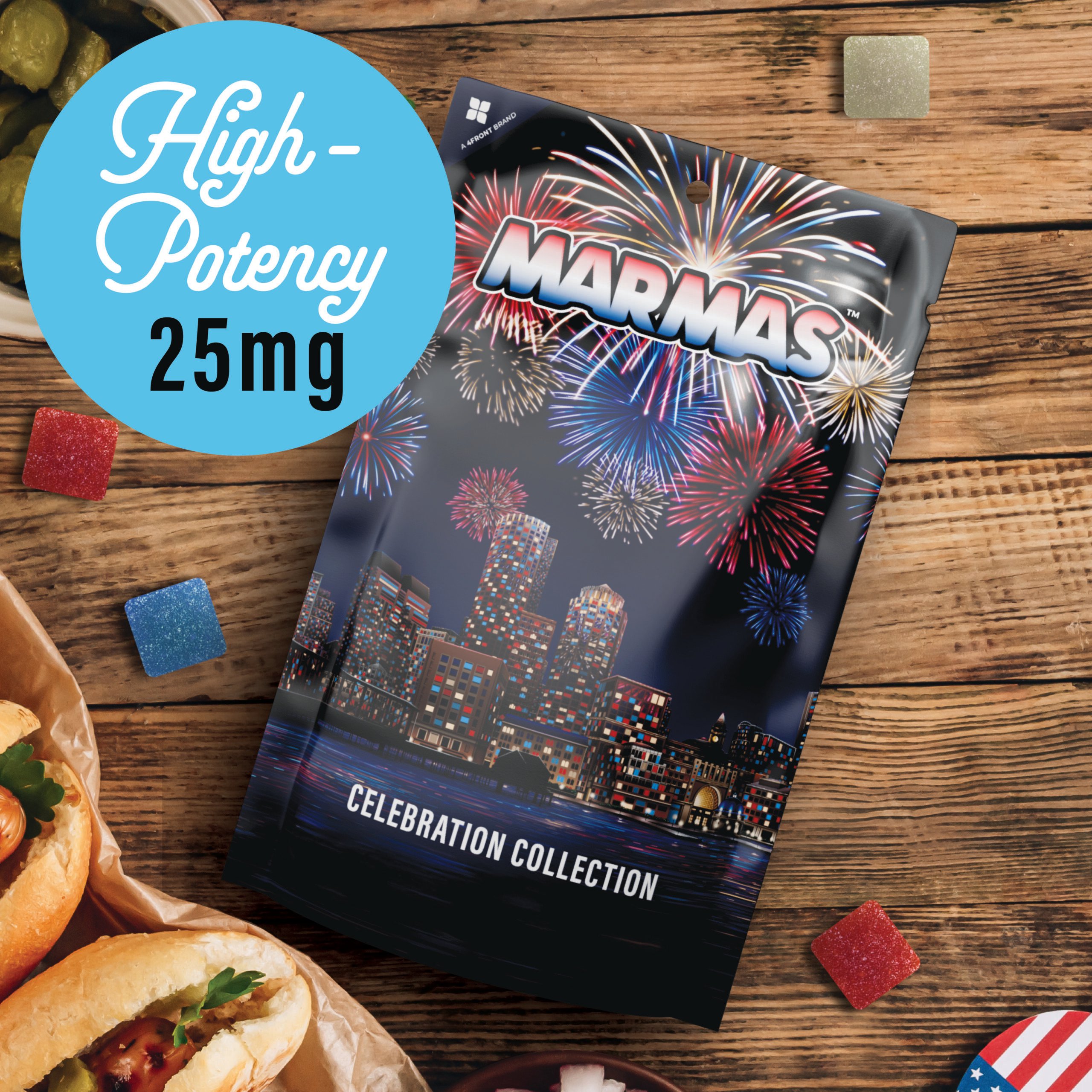 Photograph of product: Gummies | Marmas | Celebration Collection High Dose [20pk] [25mg each]