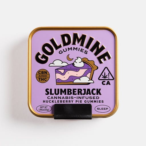 Photograph of product: 100MG Gummies Huckleberry Pie - Slumberjack Huckleberry Pie