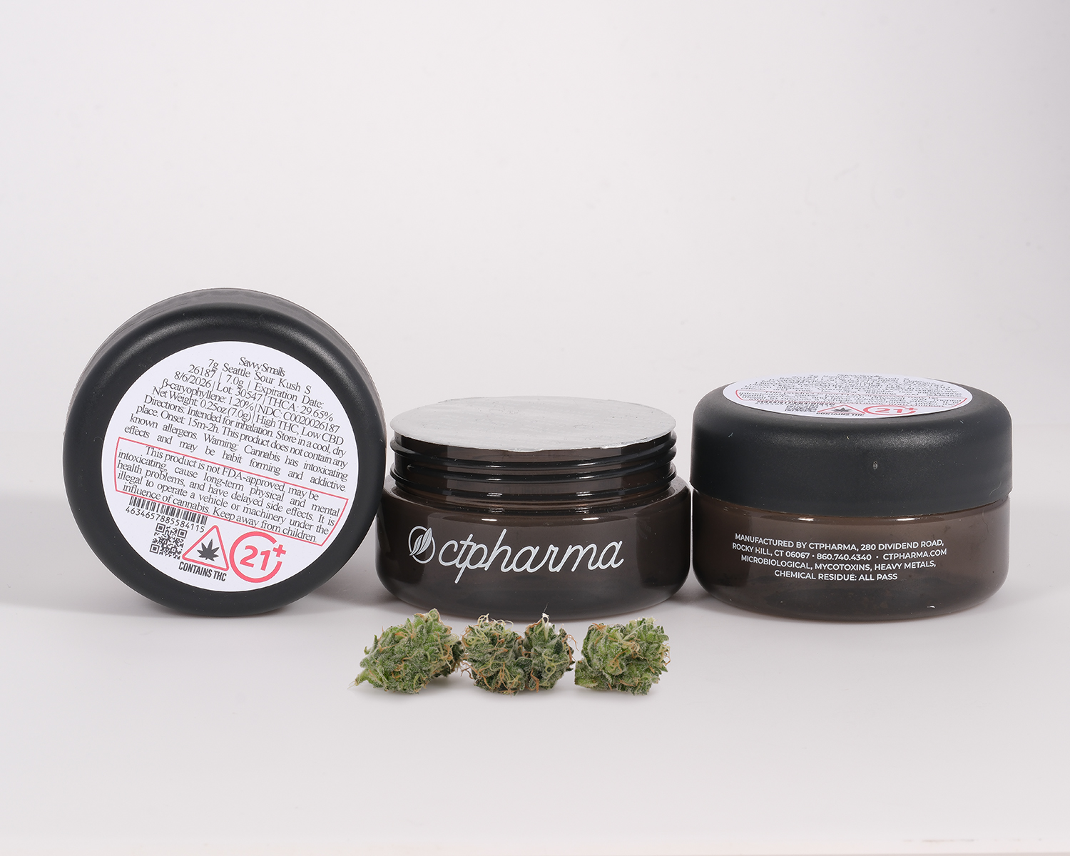 Photograph of product: Savvy Seattle Sour Kush (S) | Smalls 7g Flower | 26187 | CT Pharma
