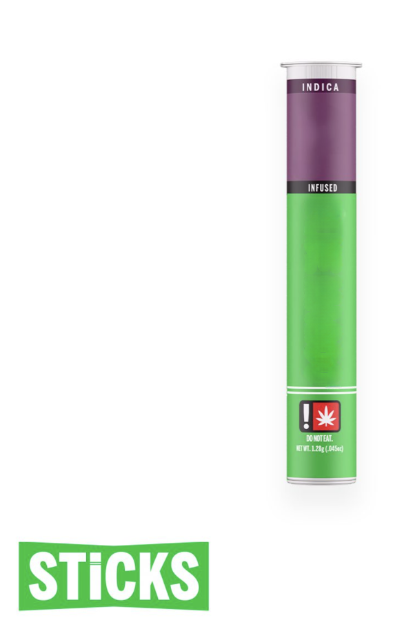 Photograph of product: Sticks Infused Pre-Roll | Strawberry Banana Kush (I)