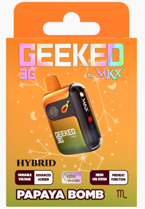 Photograph of product: GEEKED BY MKX DISPOSABLE VAPE | ROSEWATER SORBET