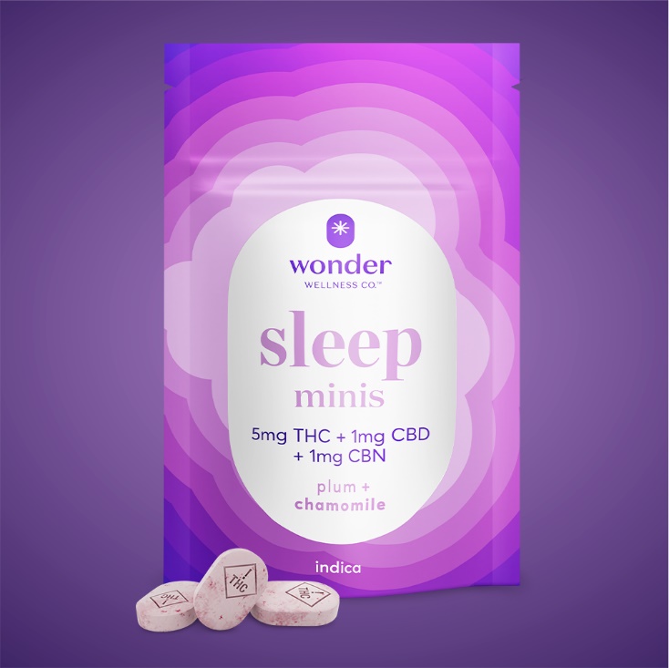 Photograph of product: 40ct/5mg Sleep Mini Troches [5:1:1 TH-oui:CBD:CBN] (Plum)
