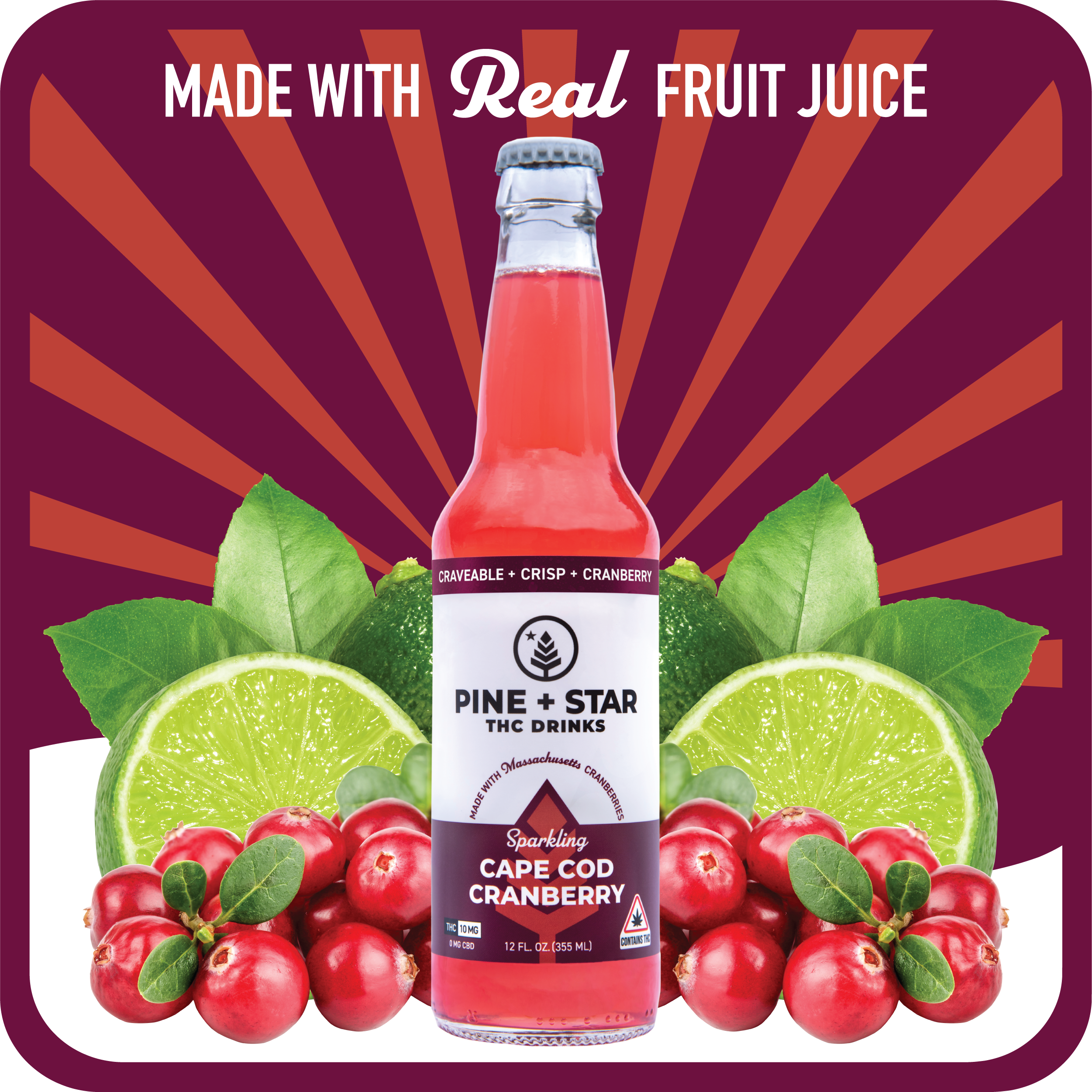 Photograph of product: Sparkling Cape Cod Cranberry - 10mg/1pk