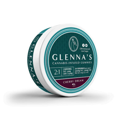 Photograph of product: Glenna's & Co Cherry Dream Gummy 100mg
