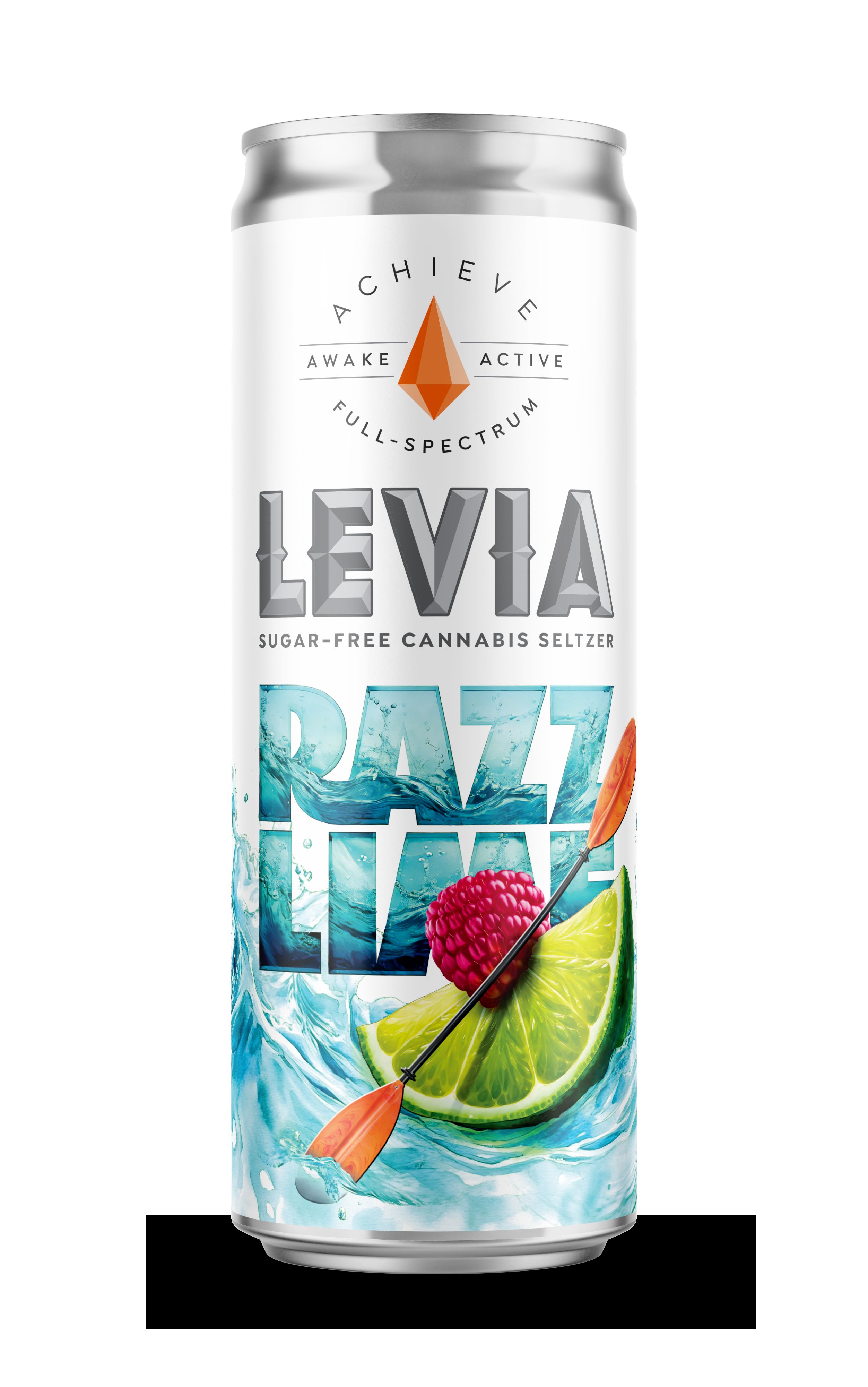 Photograph of product: Achieve Razz Lime Seltzer