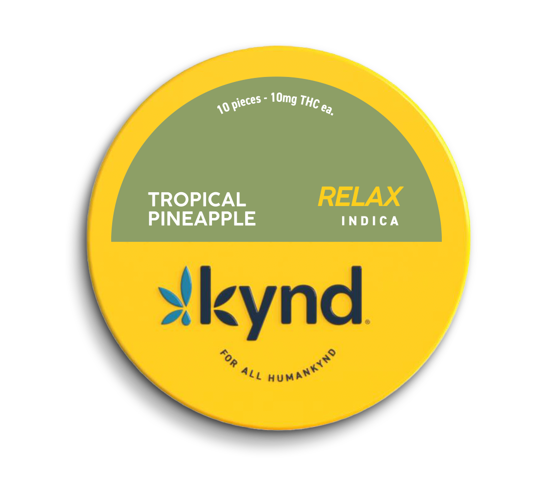 Photograph of product: Relax Tropical Pineapple Gummies 100mg {458}