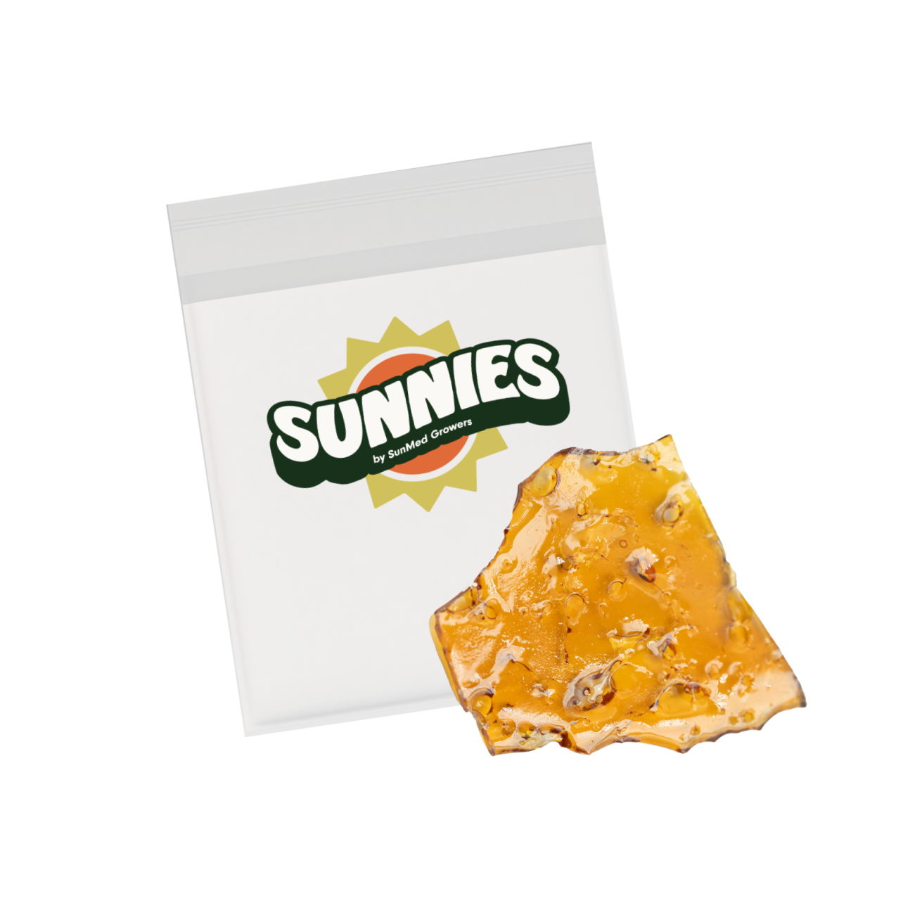 Photograph of product: SunMed GMO x Skywalker OG Cured Resin Shatter 1g/
