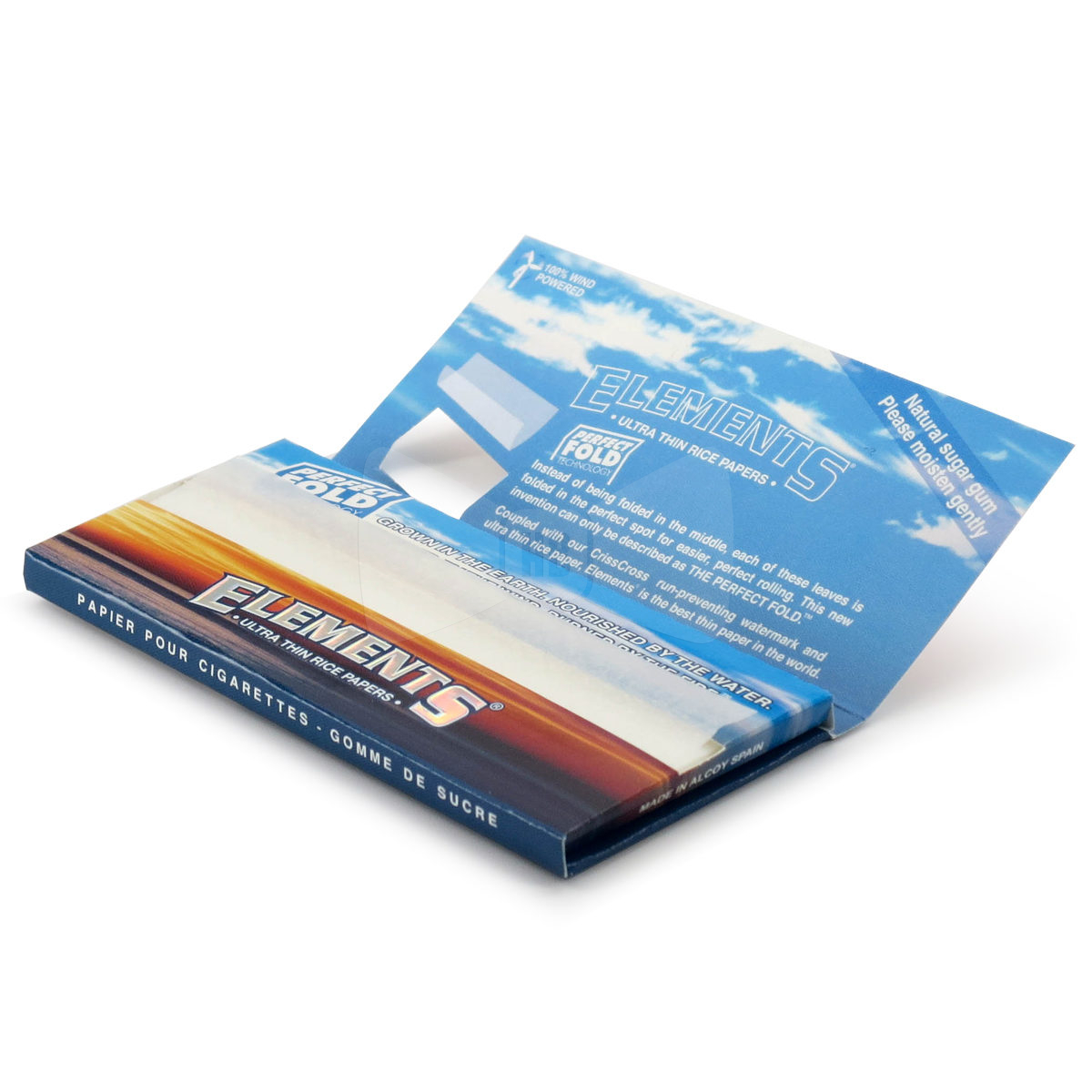 Photograph of product: ELEMENTS ROLLING PAPERS PERFECT FOLD 1 1/4"