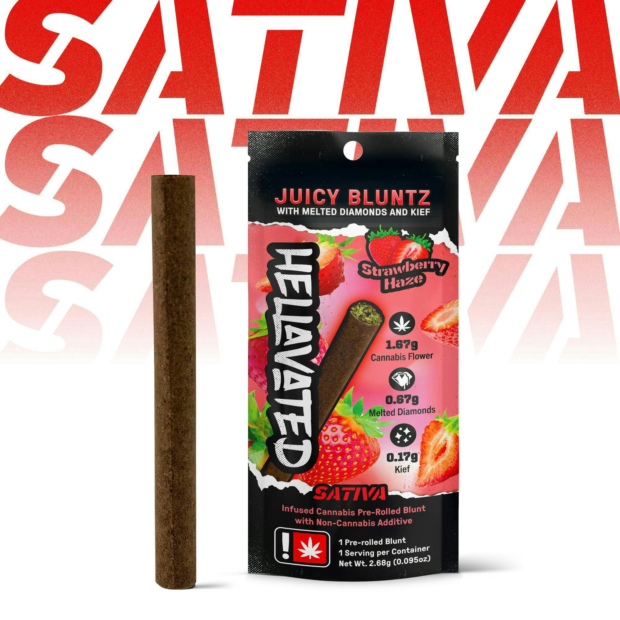 Photograph of product: Hellavated | STRAWBERRY HAZE Infused Blunt