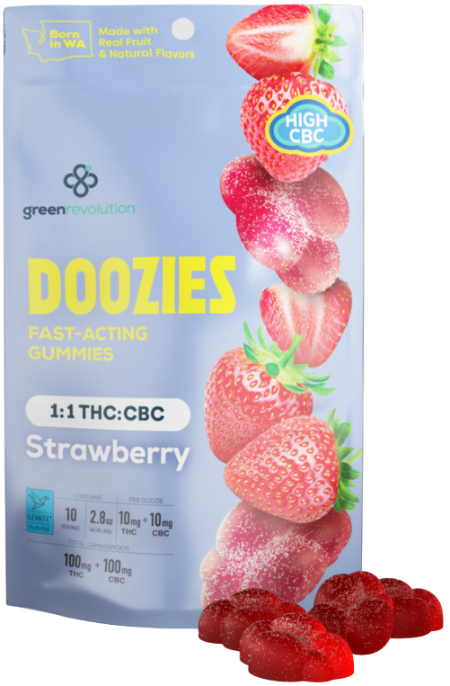 Photograph of product: 1:1 Elevate: Strawberry - TH-oui:CBC 10 Pack (100mg)