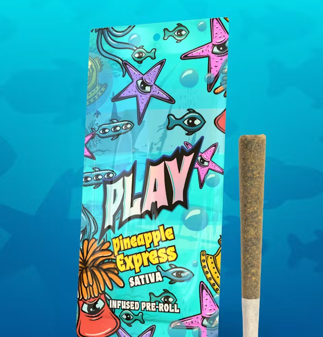 Photograph of product: PLAY INFUSED PRE-ROLL | PINEAPPLE EXPRESS