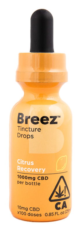 Photograph of product: Breez | Citrus Recovery Tincture | 25ML 1000MG CBD
