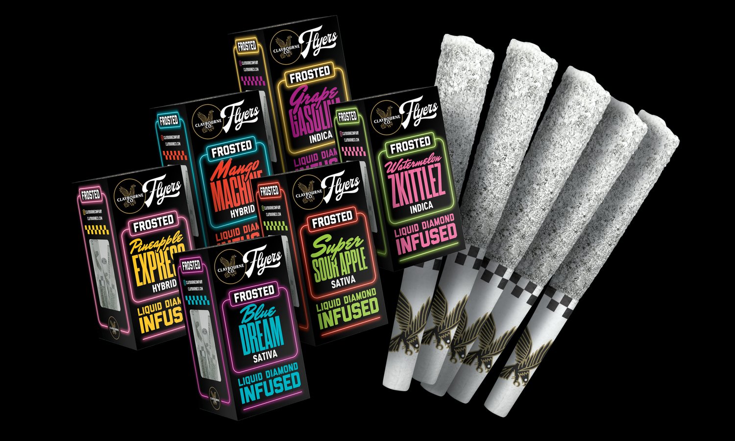 Photograph of product: Blue Dream Frosted Infused Preroll (5pk)