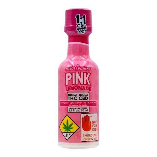 Photograph of product: 1:1 Pink Lemonade 100mg CBD/100mg TH-oui Shot (Agro Couture)