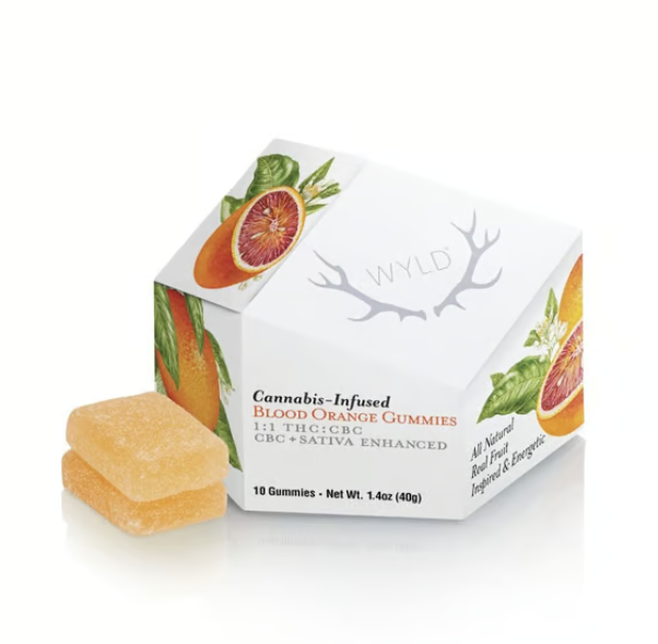 Photograph of product: Blood Orange 1:1 TH-oui:CBC GUMMIES - WYLD
