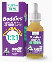 Photograph of product: SUNSET ACAI BERRY 1:1:1 CBD:TH-oui:CBN TINCTURE