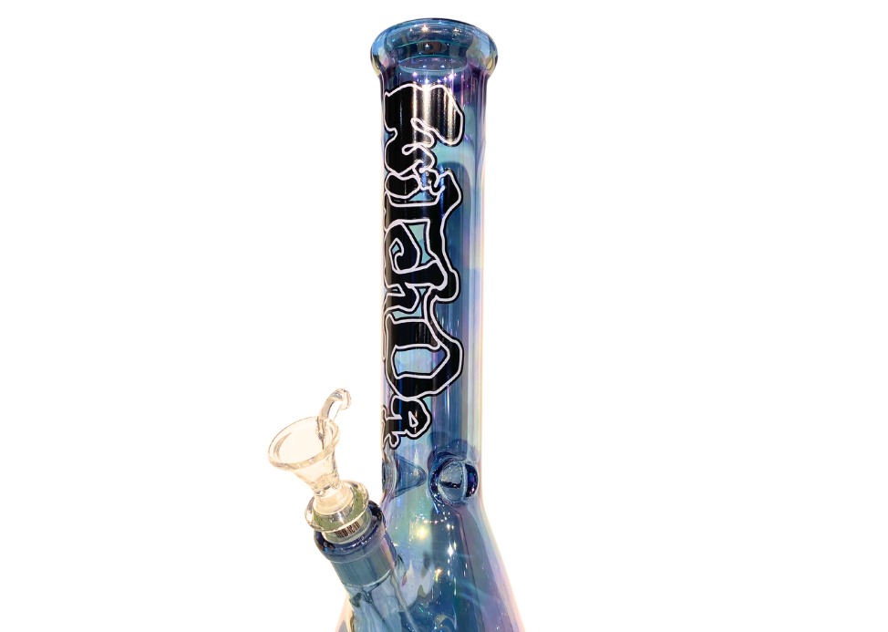 Photograph of product: 14" Witch Dr. Label Anodized Beaker Bong
