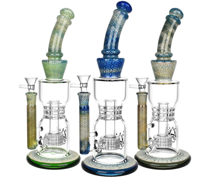 Photograph of product: Pulsar Flower of Life Water Pipe | 12.25" | 14mm F