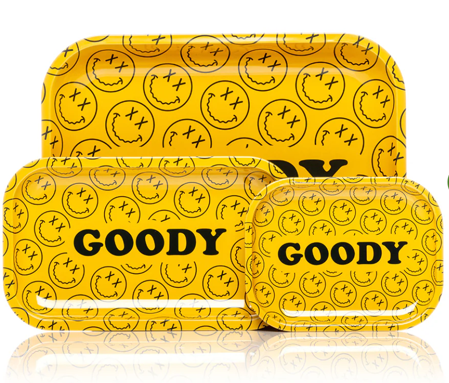 Photograph of product: Goody Glass | Yellow Face Rolling Tray | Large