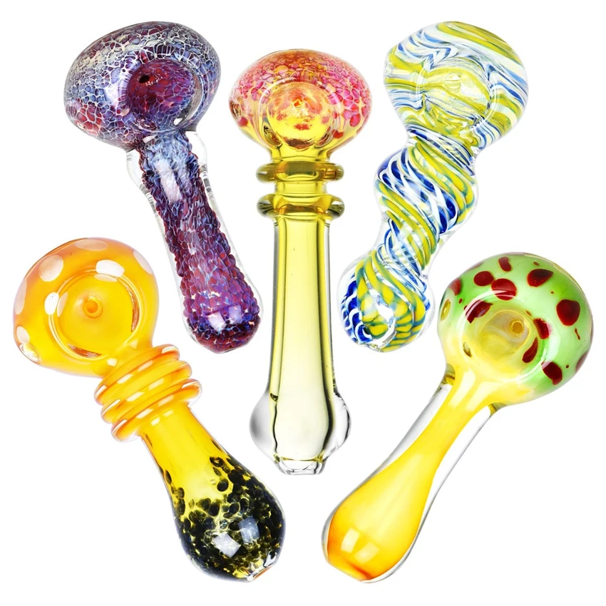 Photograph of product: Fancy Worked Glass Spoon Pipe ~ 3.5"