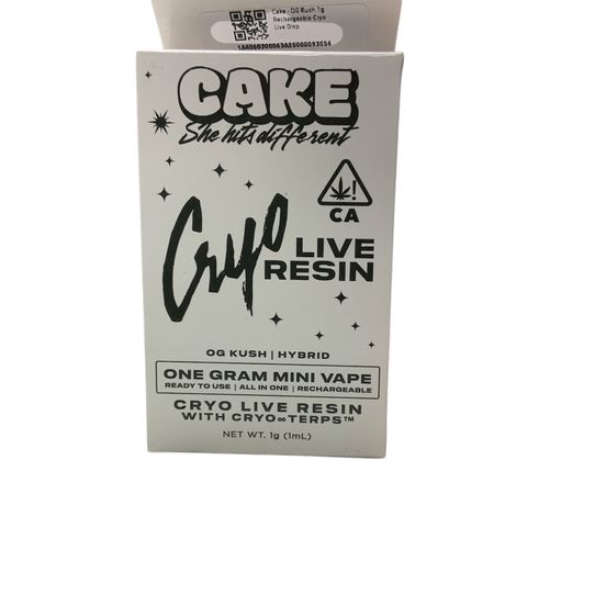 Photograph of product: Cake - OG Kush 1g Rechargeable Cryo Live Disp. - 