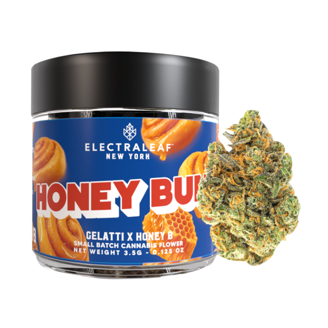 Photograph of product: Electraleaf  |  Honey Buns  |  3.5G Flower