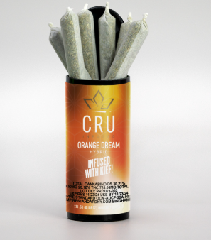 Photograph of product: Orange Dream - Infused Pre-Rolls - 6 Pack