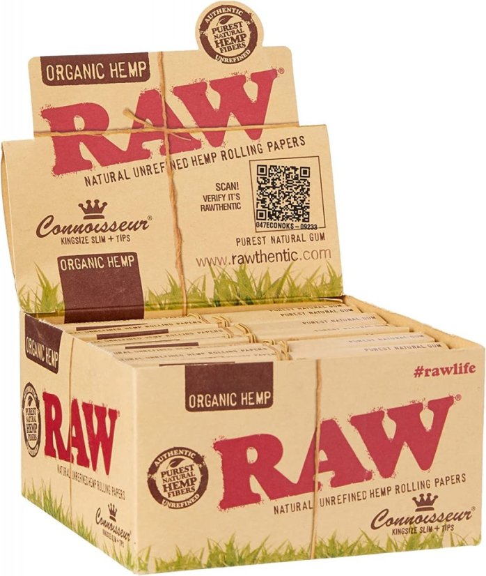 Photograph of product: Raw Organic Connoisseur paper King Size+tips