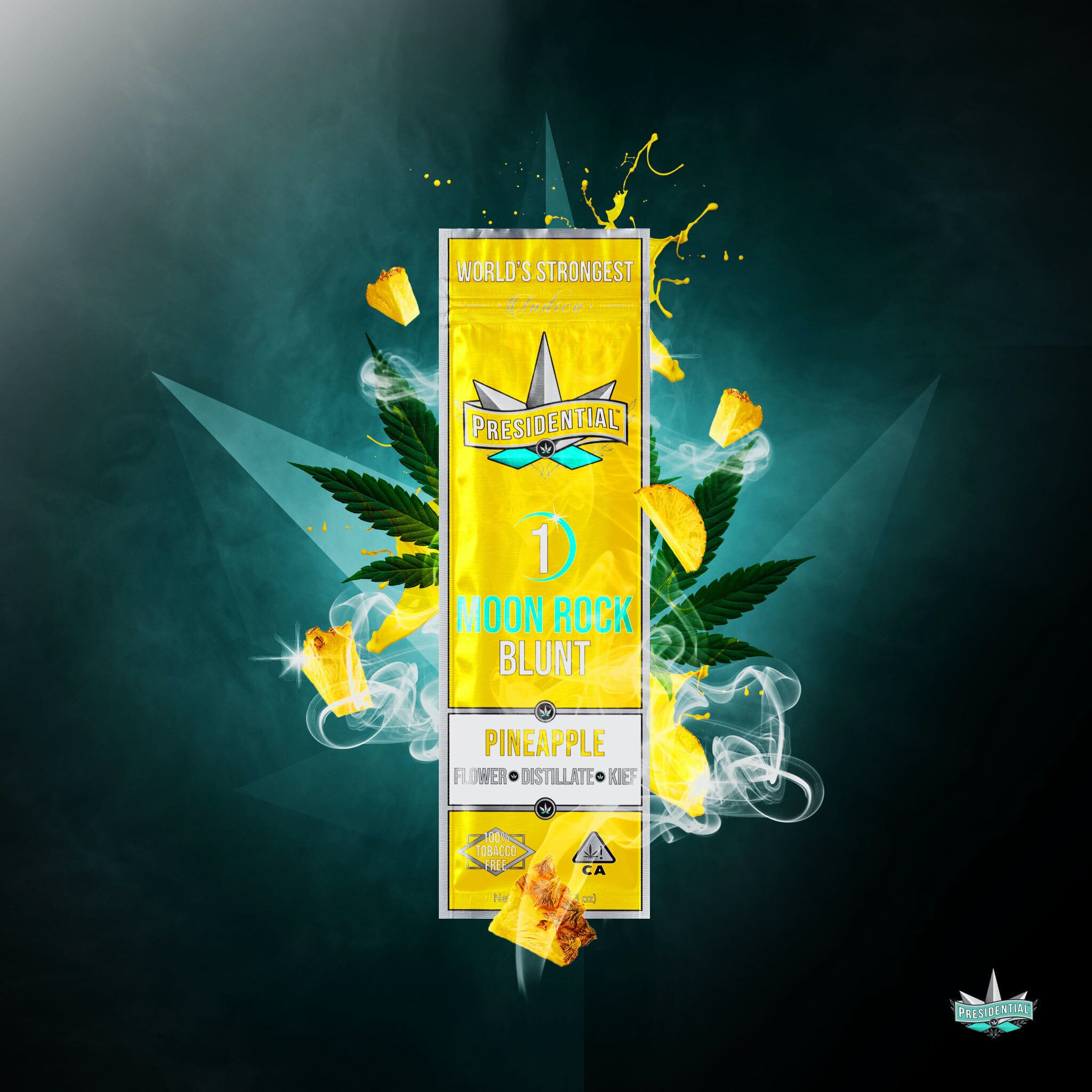 Photograph of product: Presidential Pineapple Moon Rock Blunt 1.5g