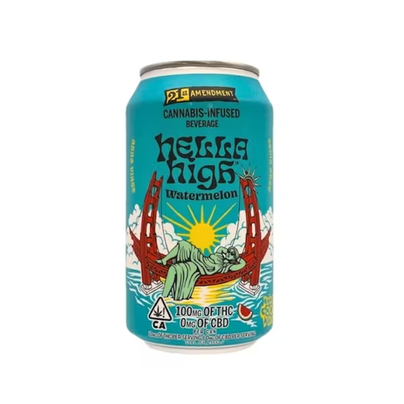 Photograph of product: Hella High Watermelon - 100mg - 21st Amendment