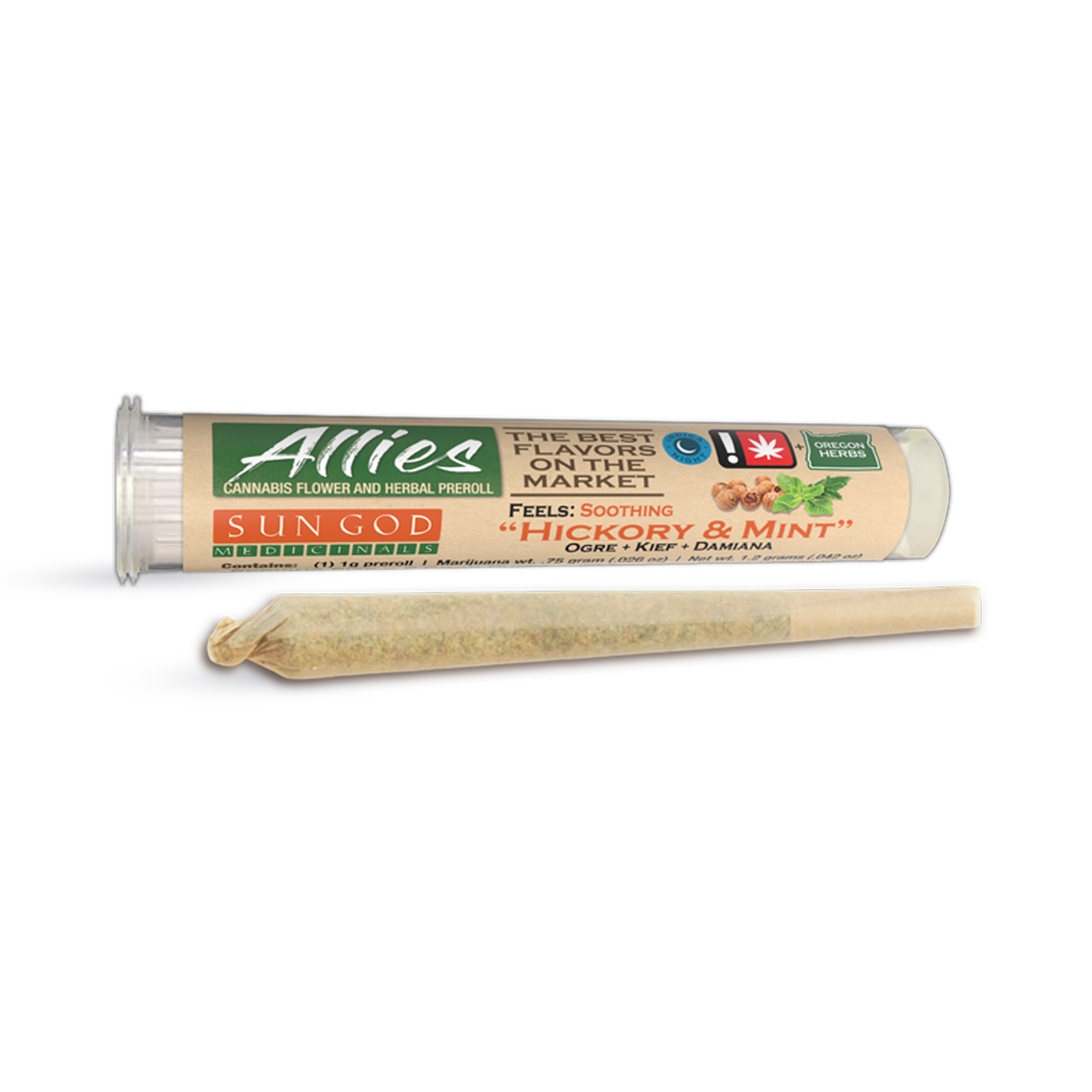 Photograph of product: Hickory & Mint Allies Pre-Roll | 1g