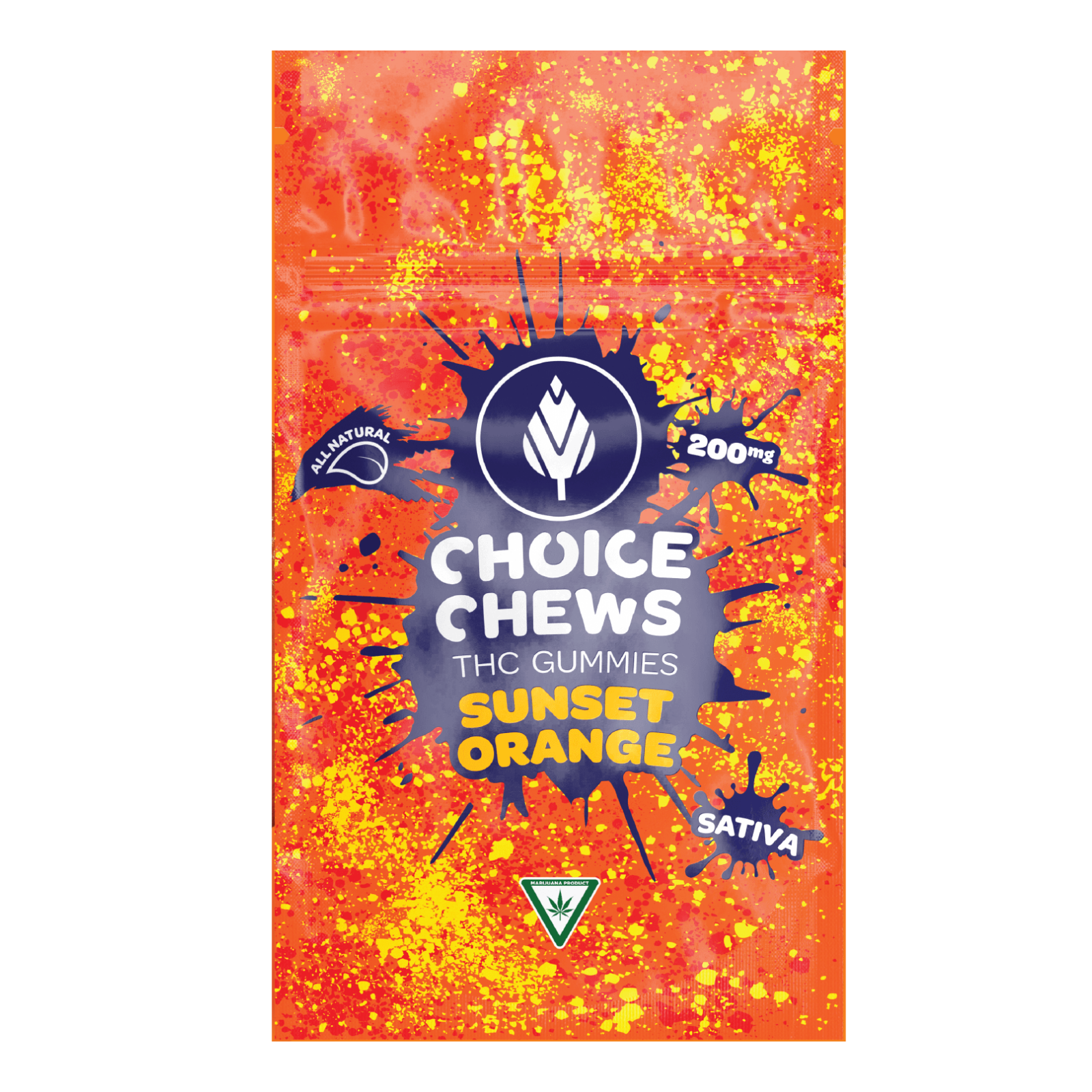 Photograph of product: Choice Chews | Sunset Orange | 200mg Gummies