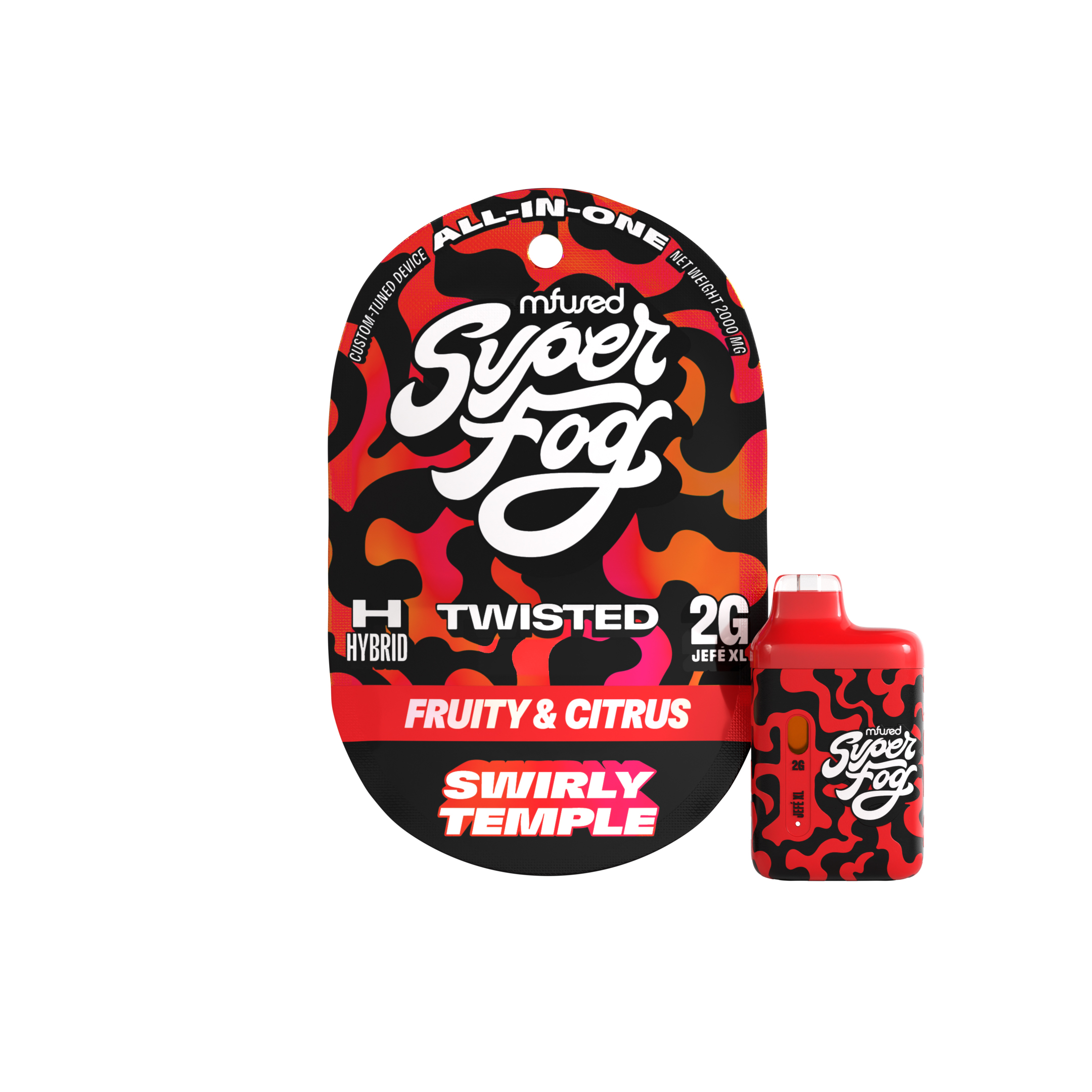 Photograph of product: 2-Pack Liquid Diamond AIO Vape - Swirly Temple
