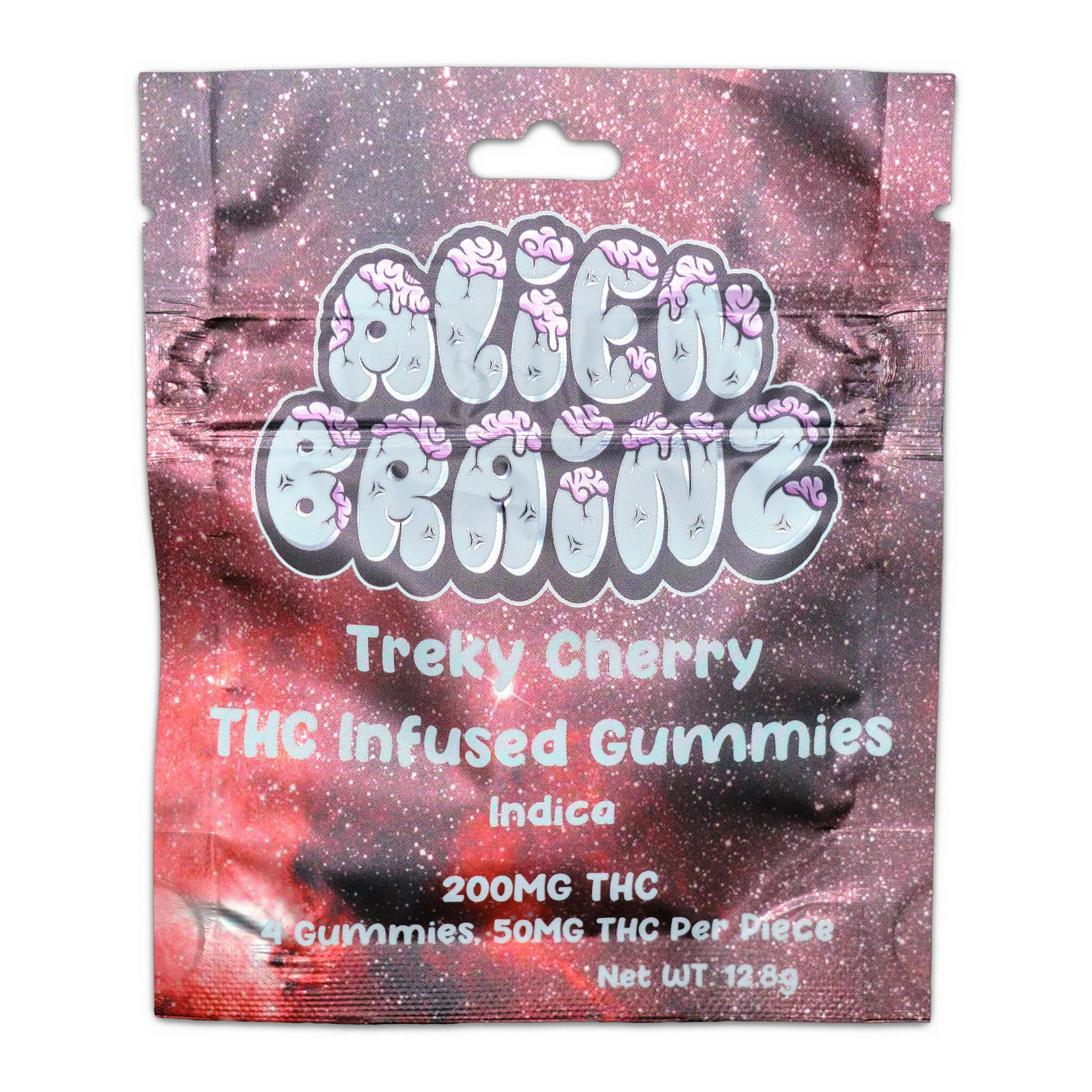 Photograph of product: Alien Brainz - 200mg Gummies - Treky Cherry