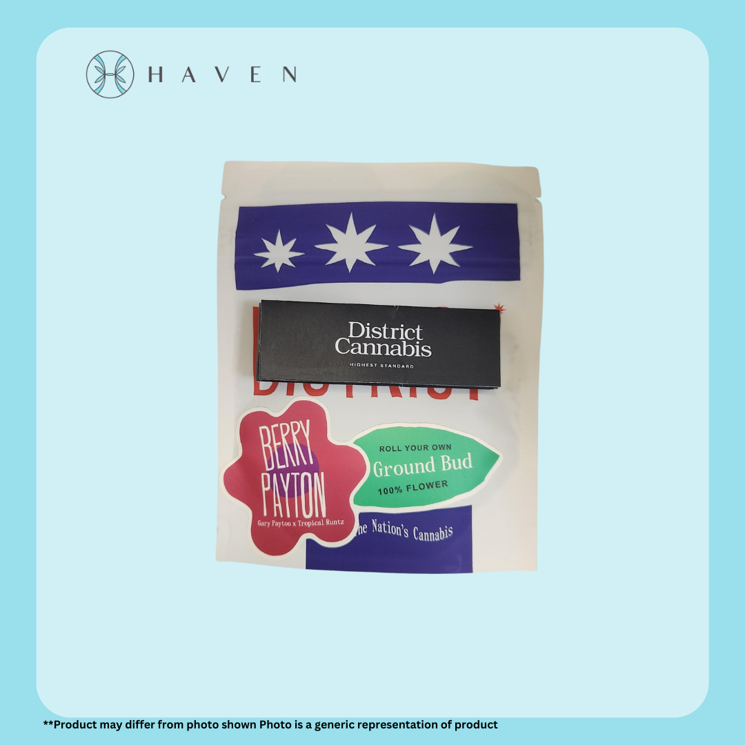 Photograph of product: 10g Berry Payton (Pre Ground Bud) | District Oui'd