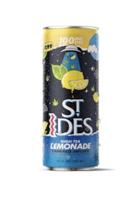 Photograph of product: St. Ides - Lemonade tea 12oz - High Teaa100mg - 