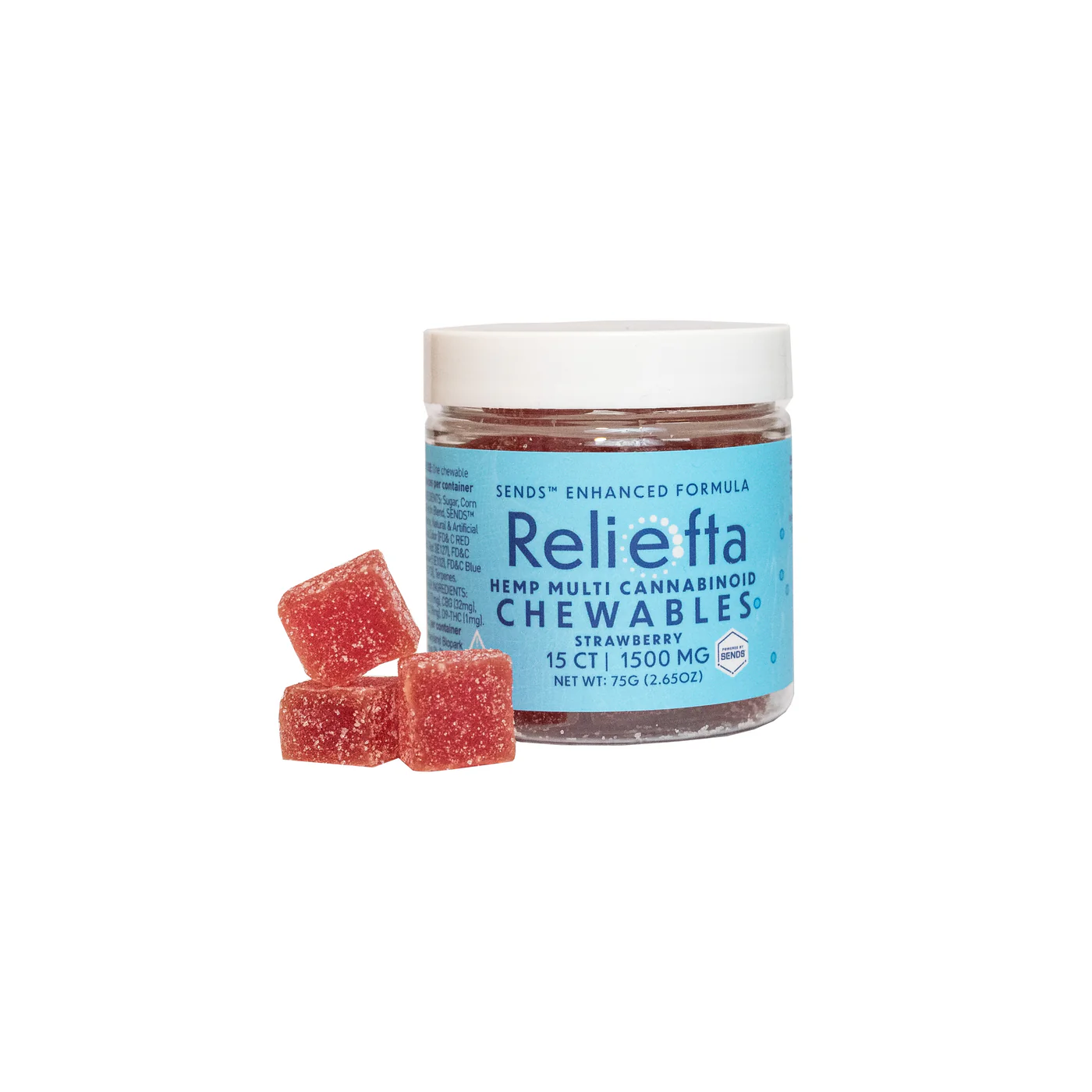 Photograph of product: Reliefta - Strawberry CBD 15ct Gummies
