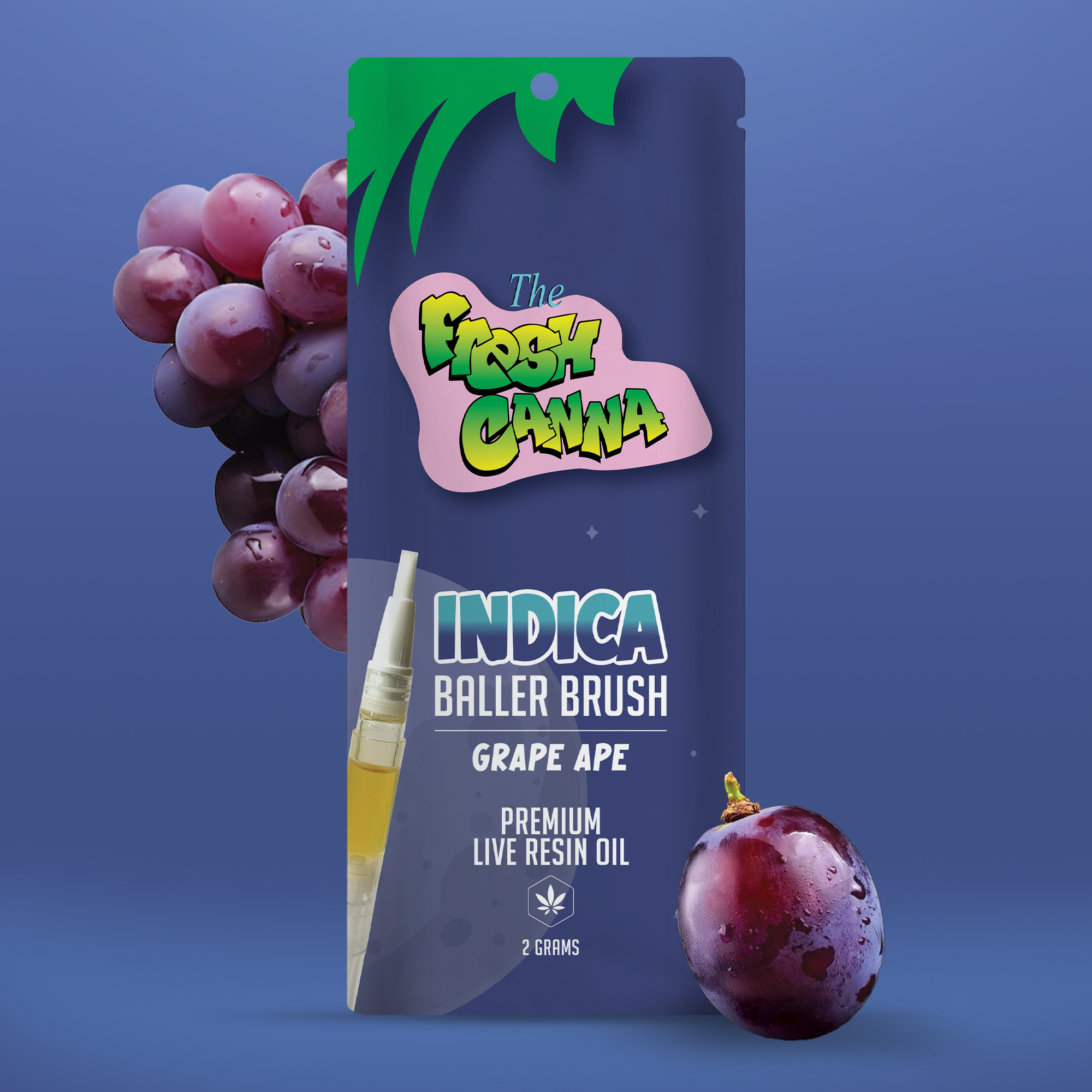 Photograph of product: Fresh Canna Live Resin Brush 2g Oui'd Grape Ape