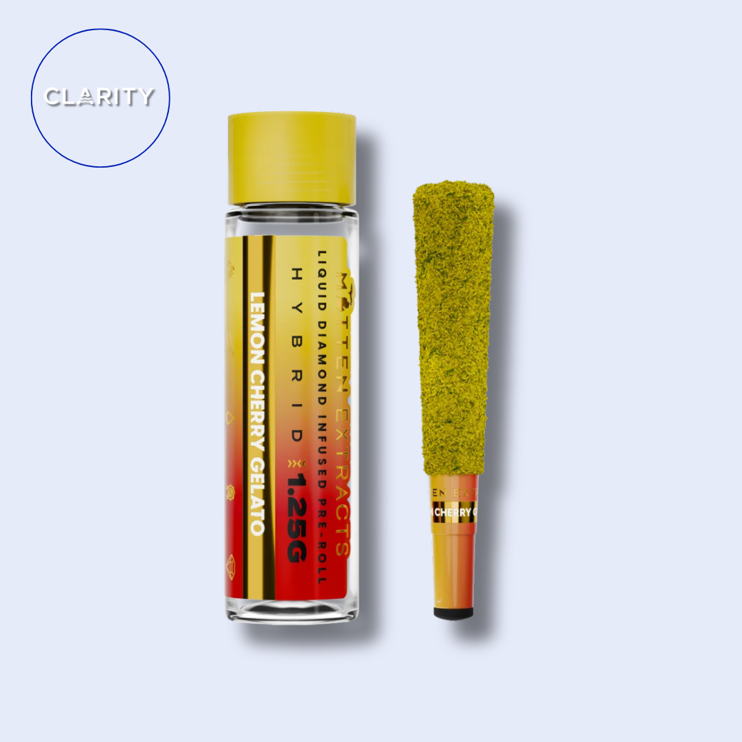 Photograph of product: Mitten Extracts Infused Preroll | Lemon Cherry Gelato