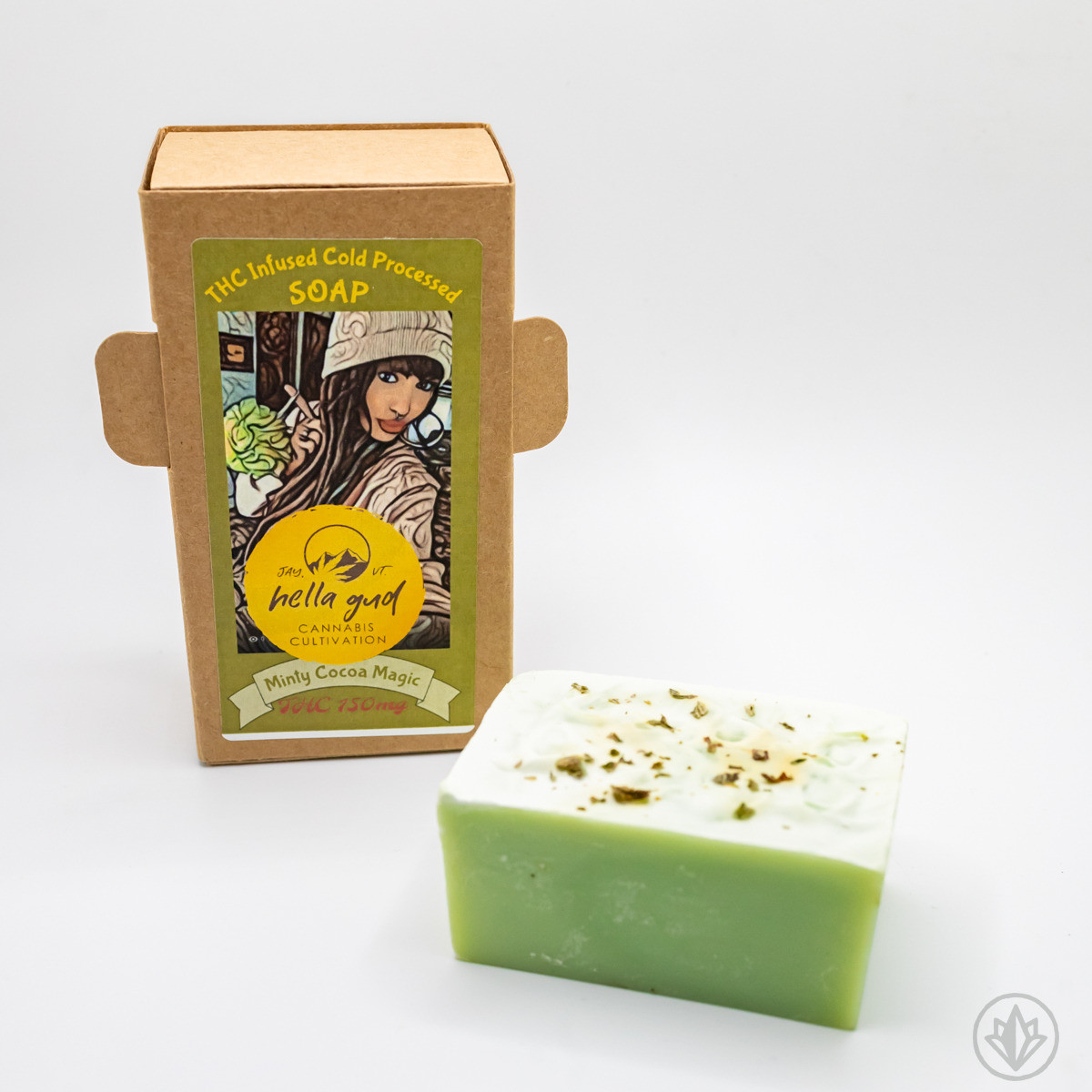 Photograph of product: 150mg Dope Soap: Minty Cocoa Magic
