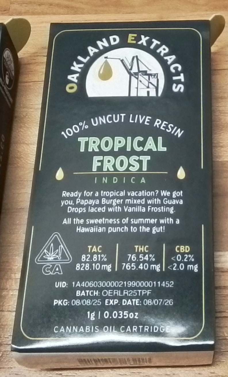 Photograph of product: Oakland Extracts | Tropical Frost