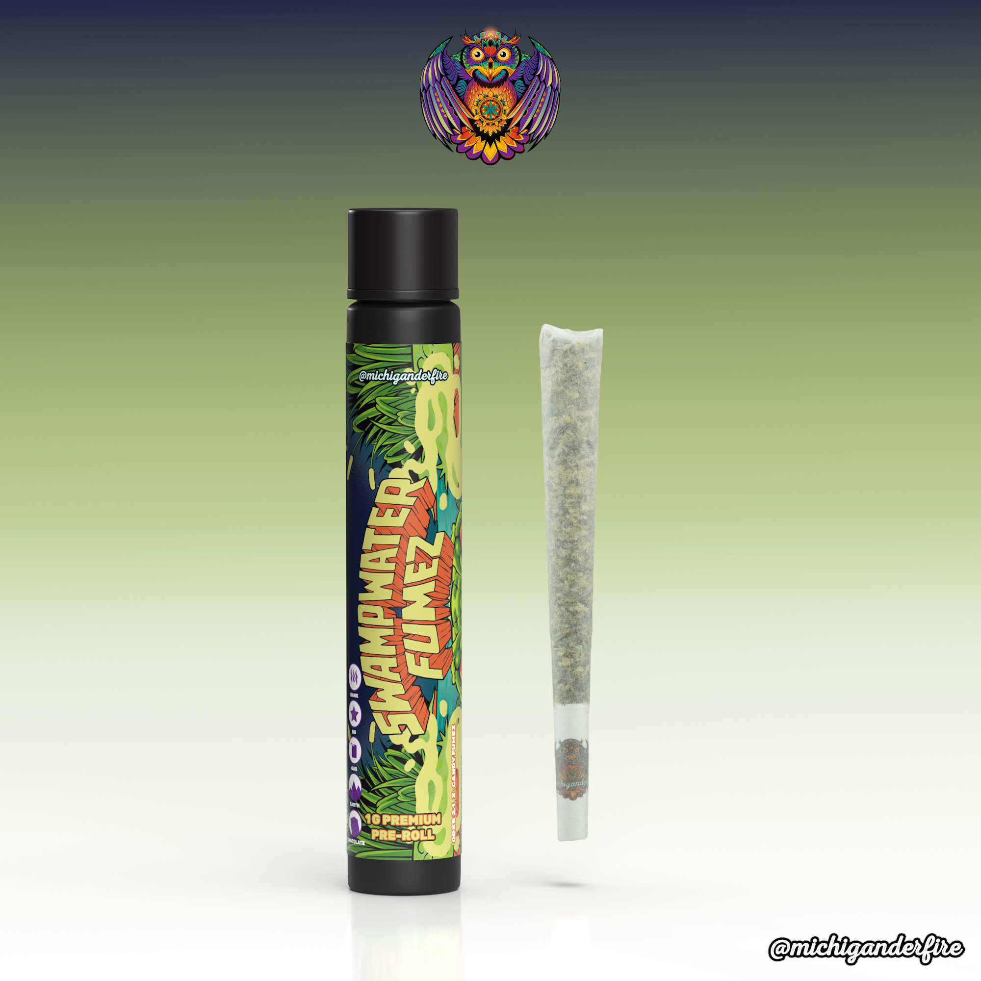 Photograph of product: Michigander Fire Swampwater Fumez Pre-Roll 1.0g
