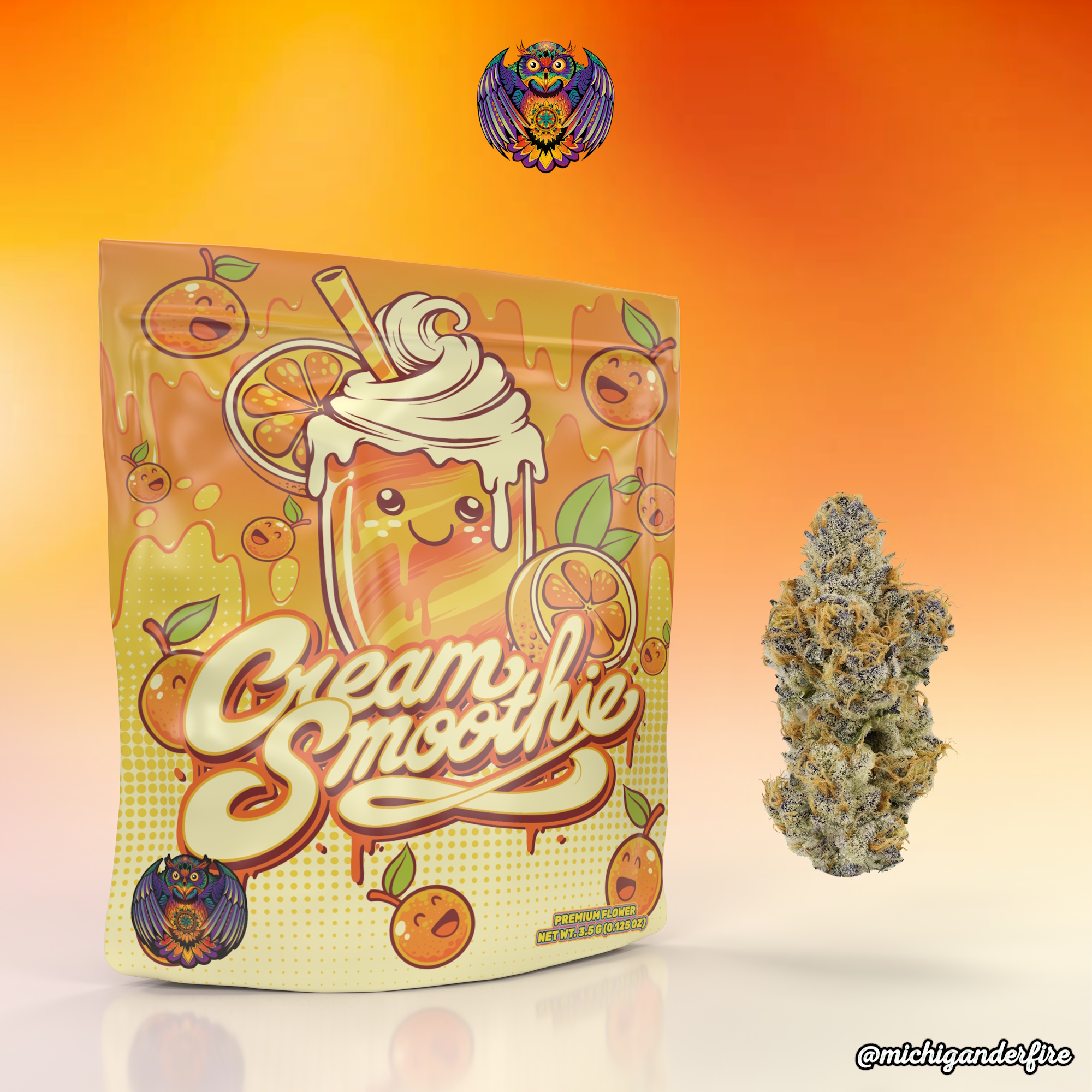 Photograph of product: Michigander Fire - 3.5g Prepack - Cream Smoothie