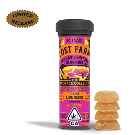 Photograph of product: PAPAYA PEACH LIVE RESIN GUMMIES