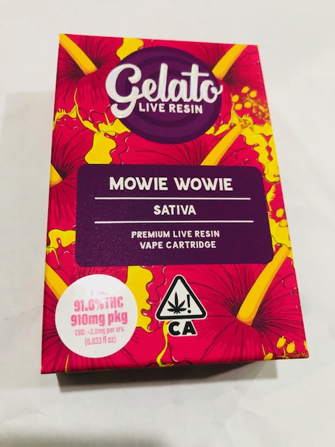 Photograph of product: MOWIE WOWIE 1G LIVE RESIN CARTRIDGE - 1 G