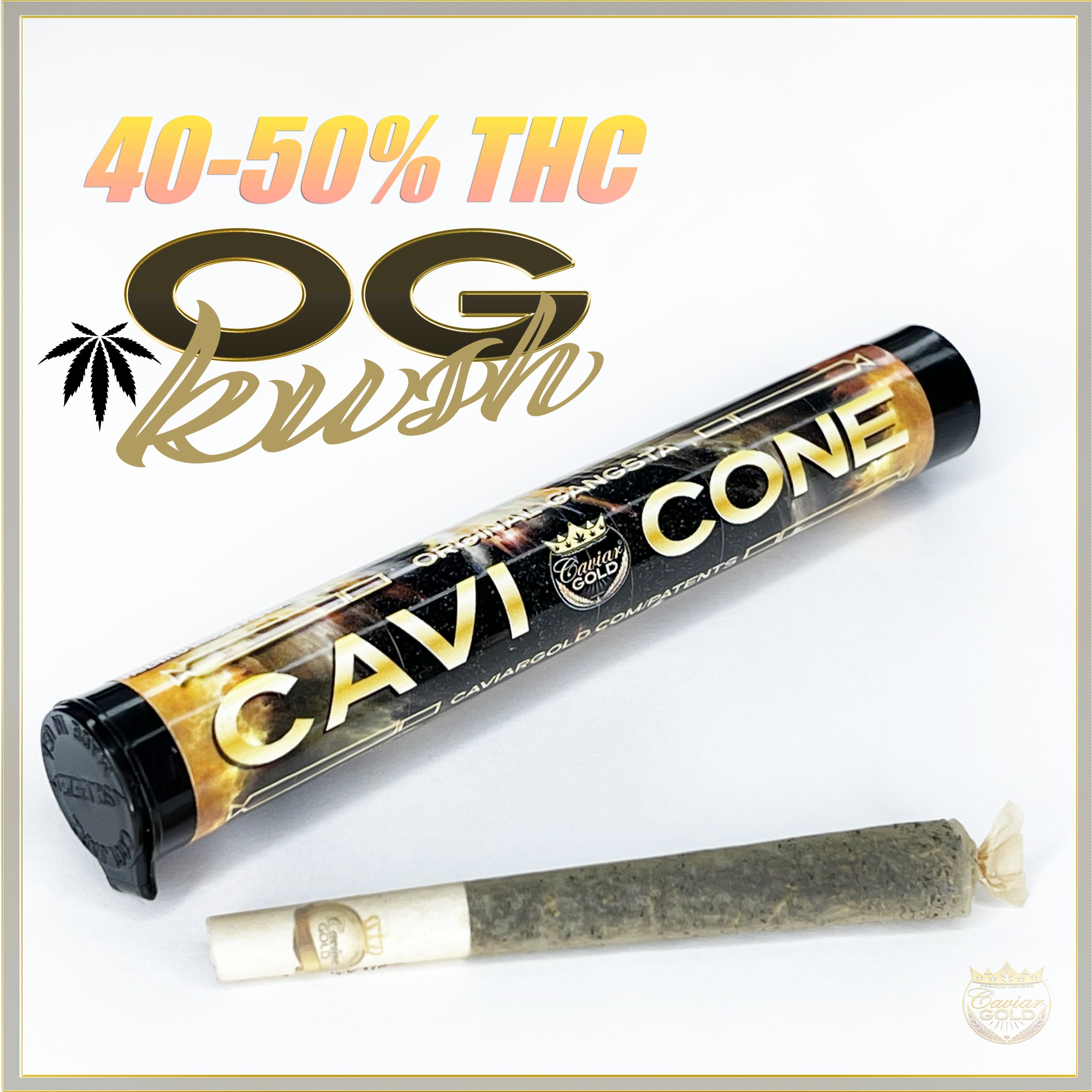 Photograph of Product: Cavi Cone - Original Gangsta (Indica) Infused Preroll 1.5g